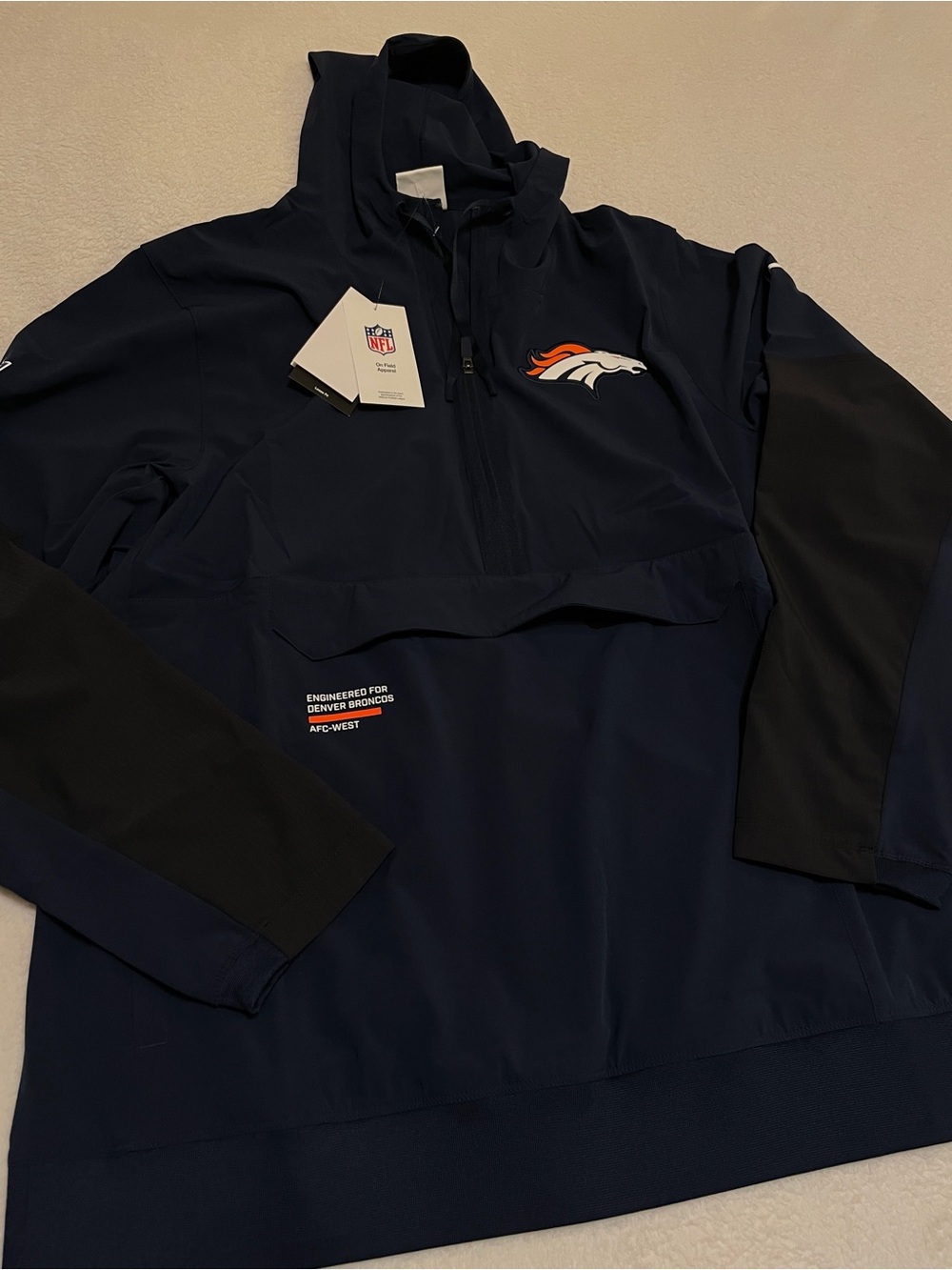 NWT Nike NFL Denver Broncos AFC West Hoodie Pullover Sz 3XL